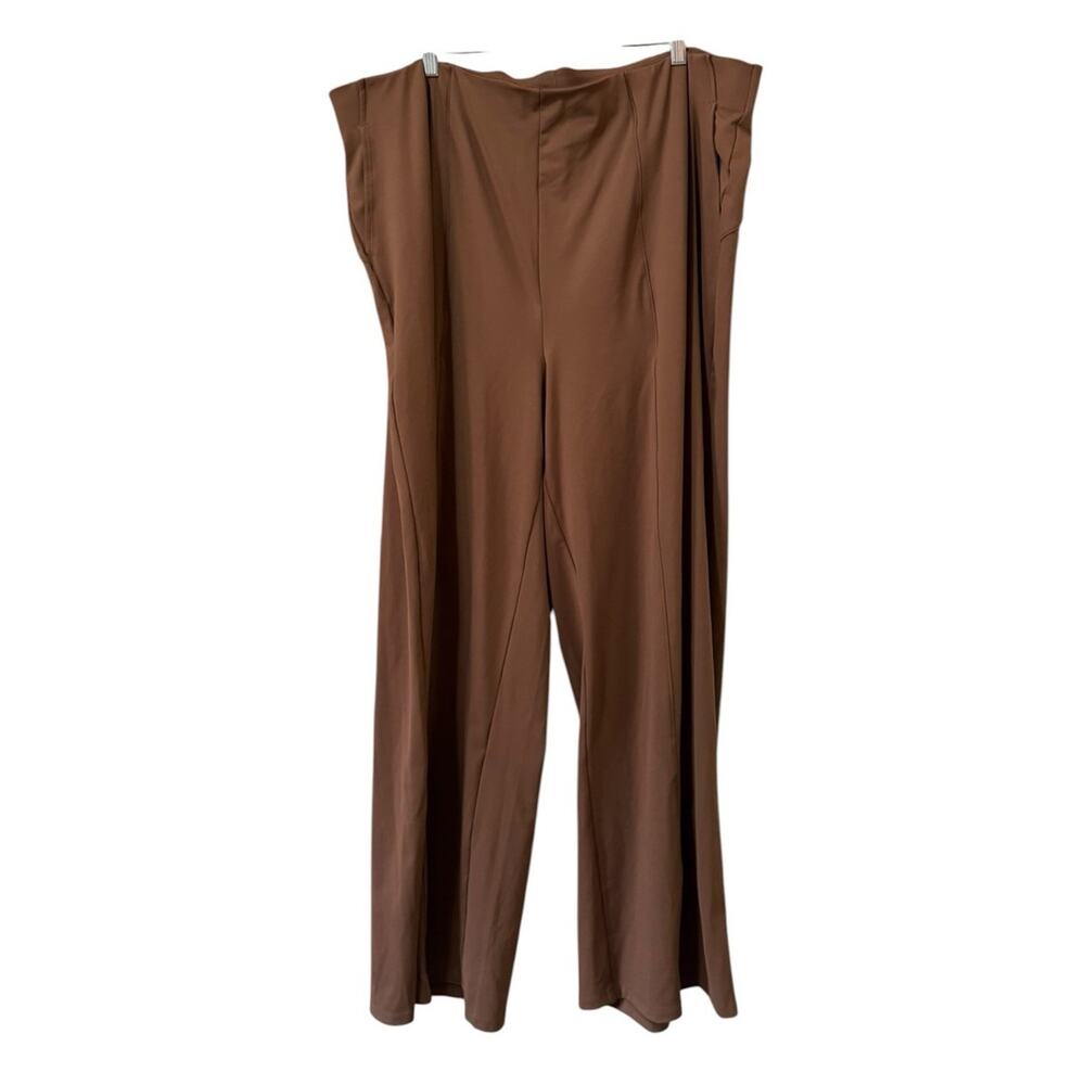 Old Navy Powersoft‎ Go Dry Women Size 3X Brown Pants Stretch Preppy Athleisure